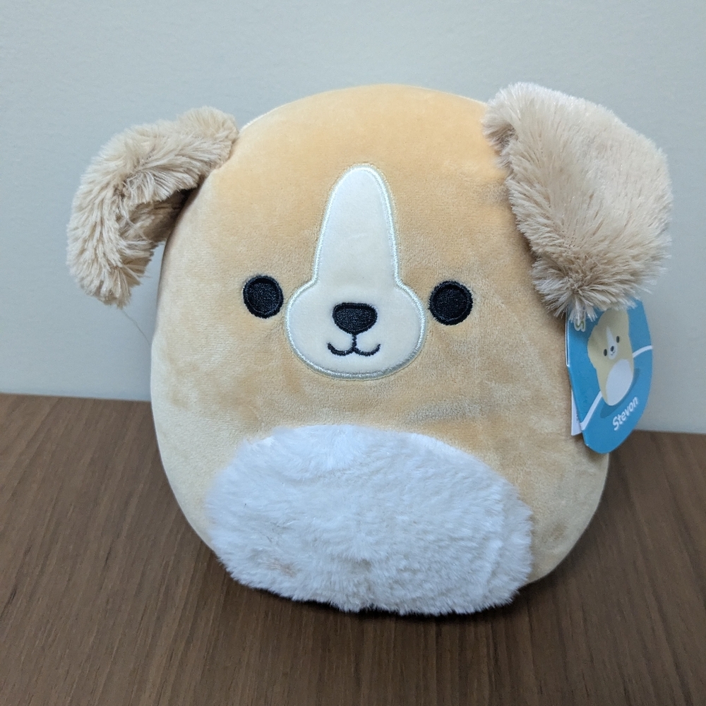 ⭐2/$40⭐ BNWT 8" Stevon the Dog Squishmallow Plush Tan and White Golden Retriever